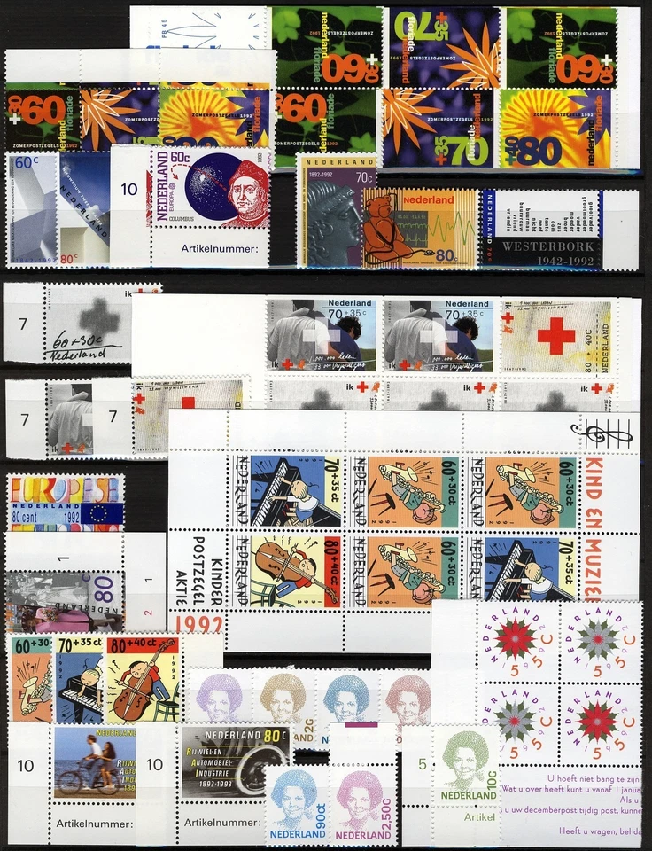 Países Bajos 1988-93, completo incluye libro y M/S, VF/XF MNH, Mi cat 315 € (B8b) Foto 4 de 4