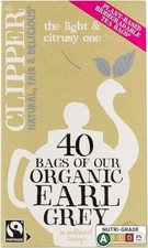 Clipper Organic Earl Grey Tea Bags | Eco Conscious & Fair Trade | 40 Teabags 0.10 per strip