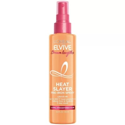 L'Oreal Paris Elvive Dream Lengths Heat Slayer Pre-Iron Spray Leave-In, 4.4 Ounc