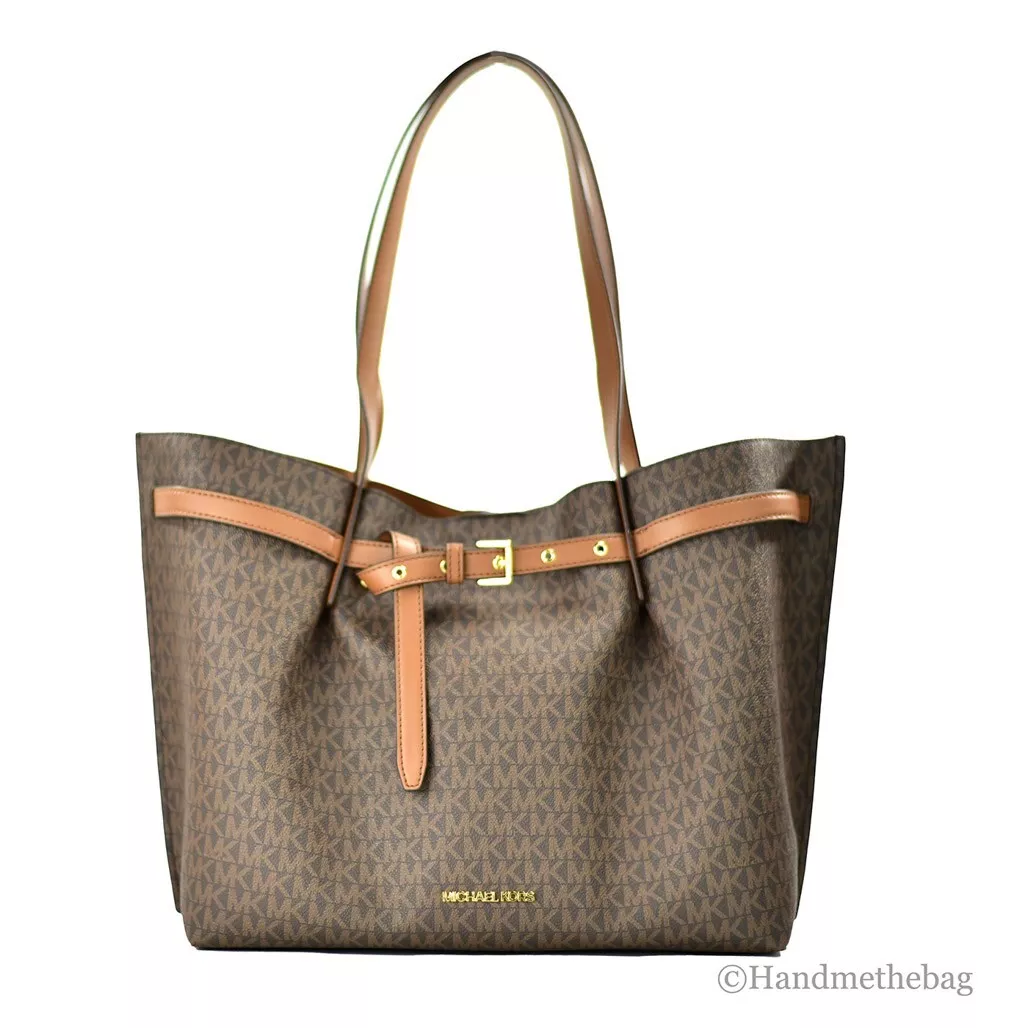 Michael Kors Emilia Large Brown Signature Tote Bag