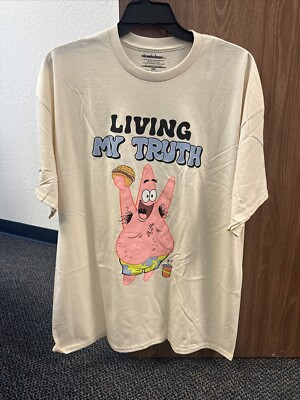 NWT SpongeBob SquarePants Patrick Star ''Living My Truth'' t-shirt Mens Size 2XL