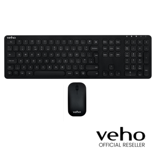 VEHO HUT8 WZ-1 SLIMLINE WIRELESS KEYBOARD AND SCROLL MOUSE COMBO - VHK-001-WZ1 - 第 1/7 張圖片