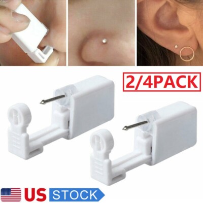 4 Pack Safety Ear Piercing Kit Disposable Self Nose Piercing Gun with Ear Stud