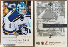 Curtis Sanford #109 Rookie Card 2002-03 Upper Deck Artistic Impressions Images