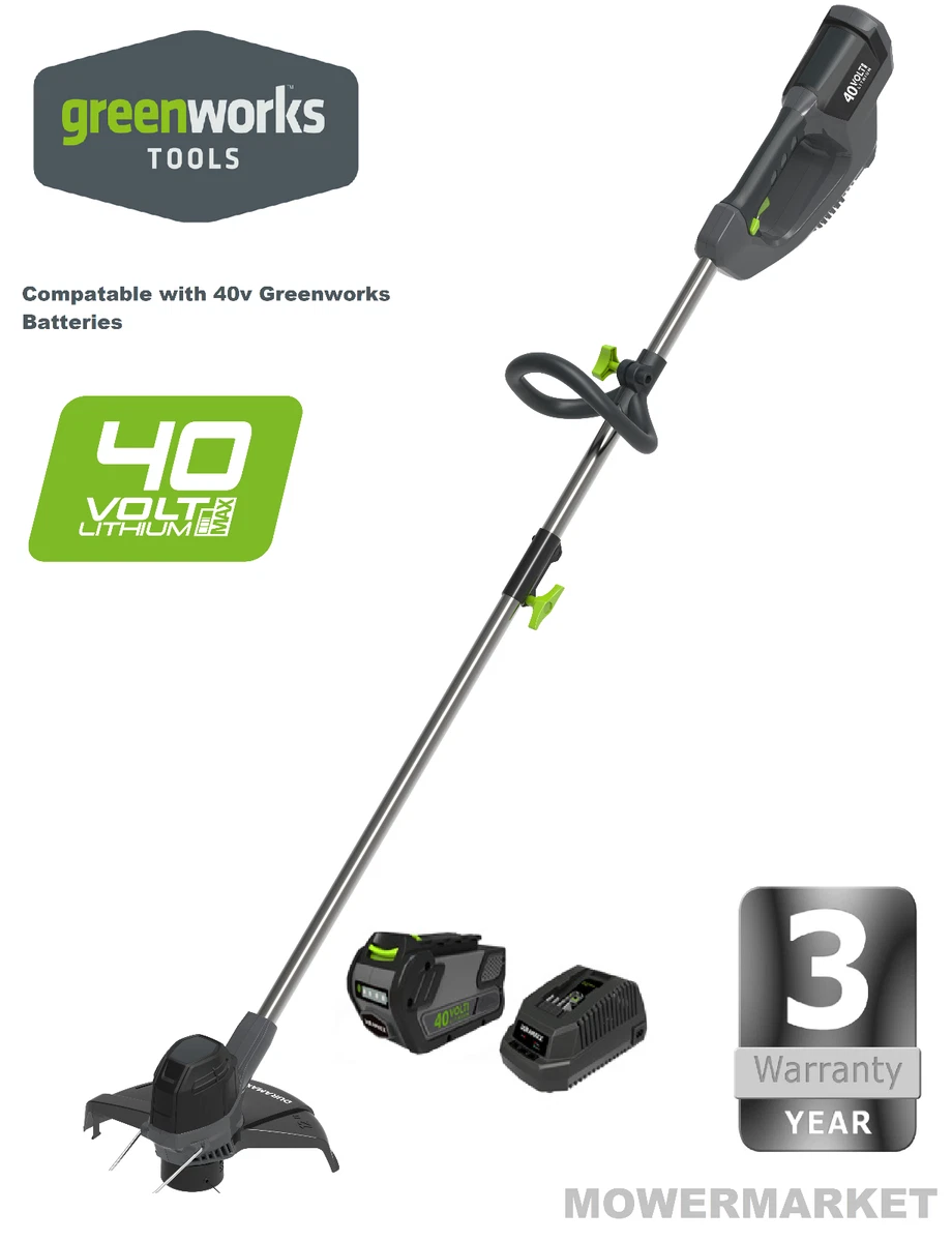 Greenworks Duramaxx 40V Line Trimmer plus battery and charger eBay