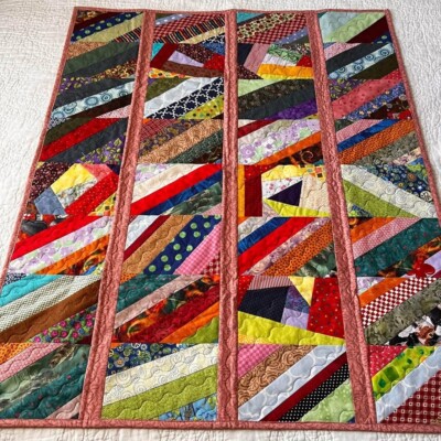 45 x36  New Handmade Crazy Quilt