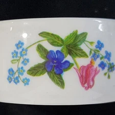 Set 8 VTG Napkin Rings Porcelain Ceramic Spring Flowers Floral