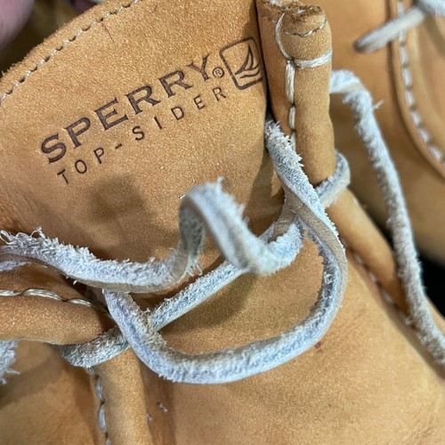 Sperry Top Sider Wallabee Costal Loafers 7M Wheat Suede Lace Up Comfort Moc Shoe - Picture 9 of 14