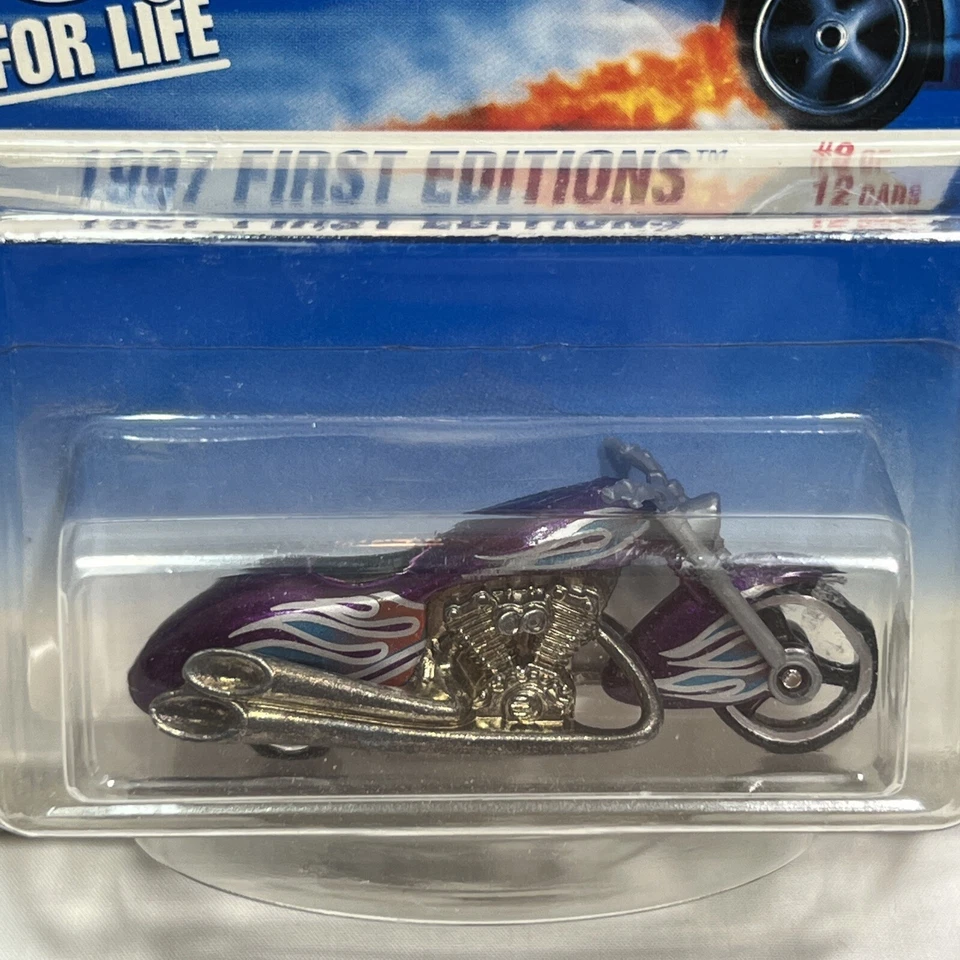 Hot Wheels 1997 First Editions 9/12, Scorchin' Scooter #519, Purple ~ NEW SEALED - Image 2 of 4