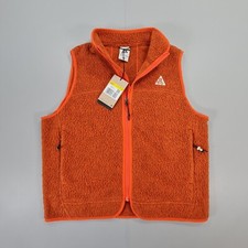 Nike Acg Womens Gilet Orange Medium Artic Wolf Bodywarmer Fleece Vest Fn1924 809