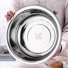 Large 30cm Stainless Steel Catering Washing Mixing Bowls Flat Base