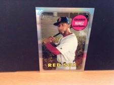 2018 TOPPS HERITAGE CHROME HIGH NUMBER EDUARDO NUNEZ REFRACTOR #'ed 320/569 SP