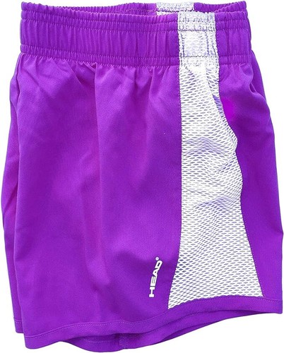 HEAD Girls' Athletic Track Shorts Pack of 2 Purple Cactus Flower/Maritime Blue M - Picture 4 of 4