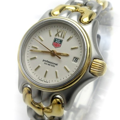 TAG Heuer Sel Professional S05.008 Damen Gold Bicolor Datum Funktioniert