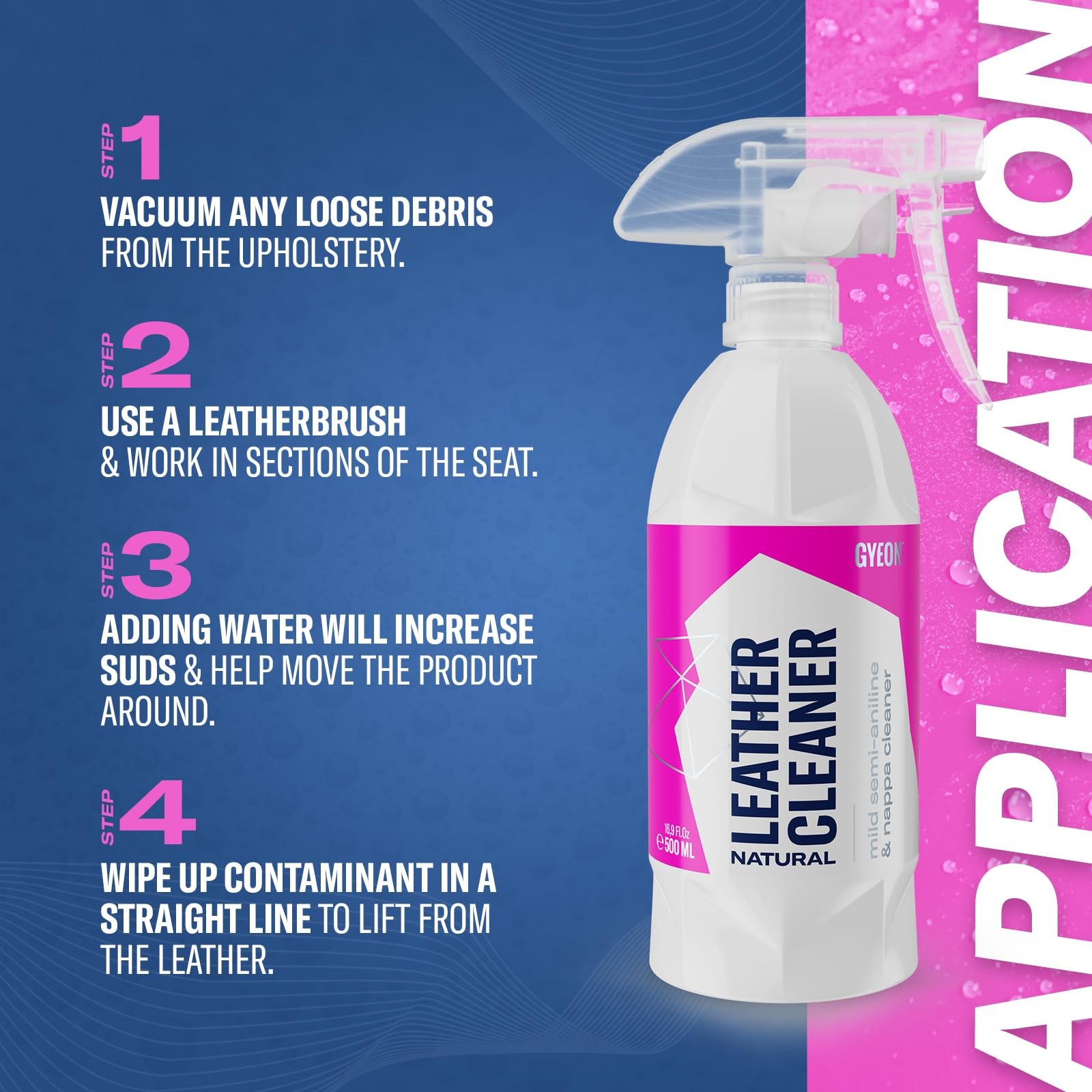 GYEON LeatherCleaner Natural – Mild pH-Balanced Leather Cleaner for 500ml  thumbnail 2