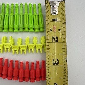 30 Micro KNEX Transition Adapter Pieces Rods & Connectors Green Red Yellow K'NEX
