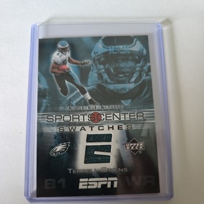 2005 UD ESPN Sports Center Swatches Jersey Terrell Owens Philadelphia Eagles