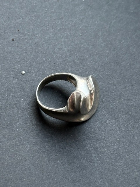 SOLID CAST 925 STERLING SILVER ABSTRACT WAVY DESI… - image 4