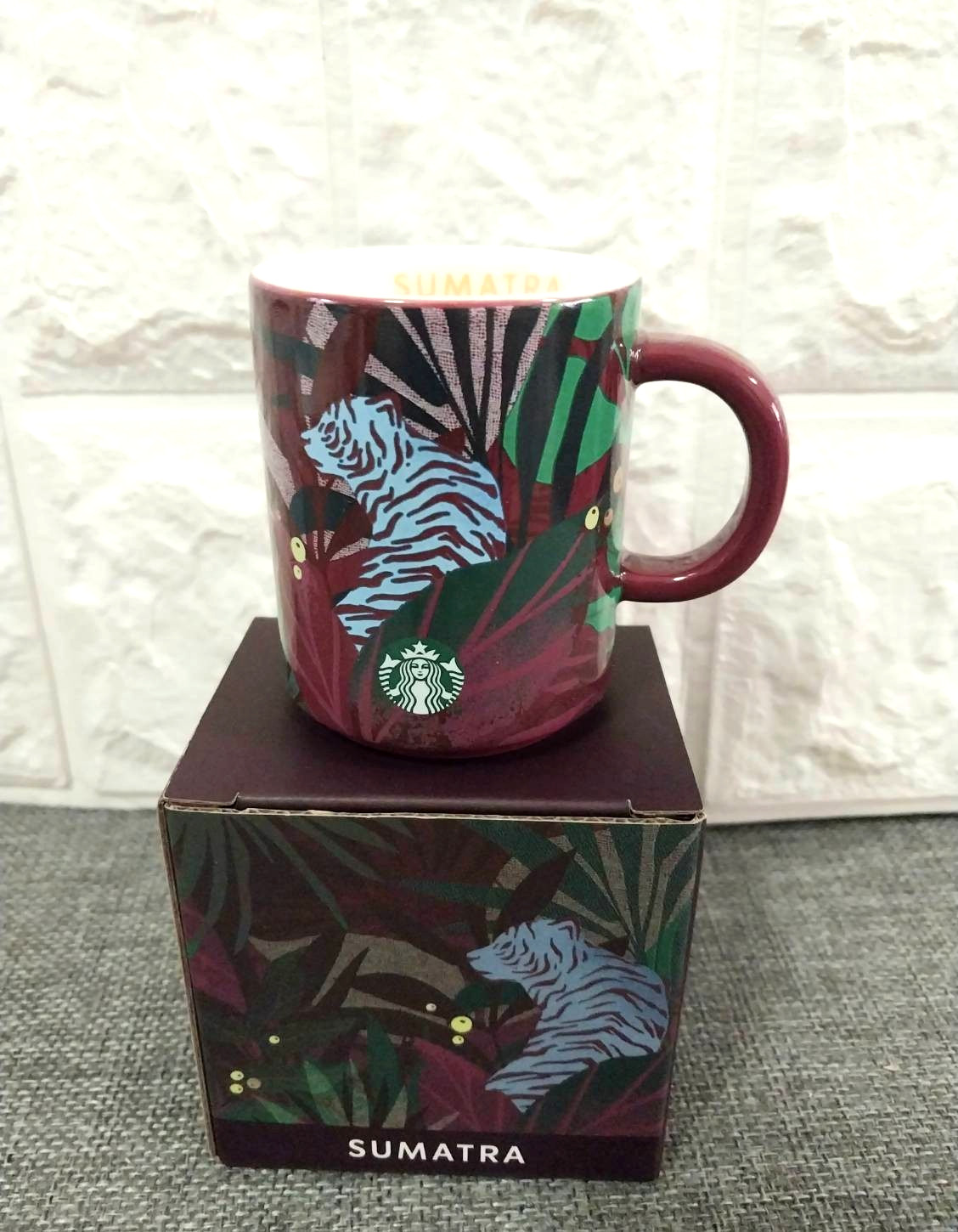 Starbucks Mug Tiger  Sumatra Packaged Coffee Mug 3 Oz Natura