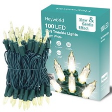 100 LED Slow Twinkle Lights, Soft Twinkling Christmas String Lights, UL Certi...