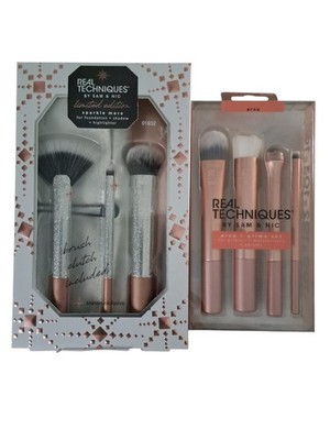 REAL TECHNOLOGIES BY SAM&NIC PREP+ PRIME SET-ROSÉGOLD PINSEL+LMT EDT Sparkle Set