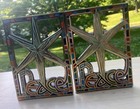 Vintage 1967 PEACE Terra Sancta Guild Brass Enamel Bookends Excellent — photo 2