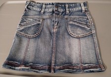 VINTAGE MARY KATE AND ASHLEY BLUE DENIM SKIRT GIRLS SIZE 16 Y2K-STRETCH