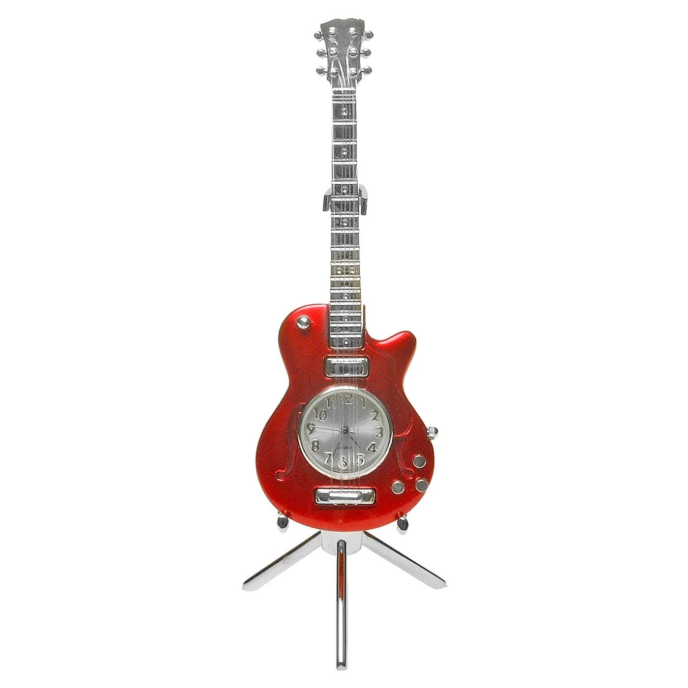 Shudehill Giftware Red Les Paul Guitar Techno Clock