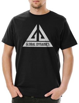 Vintage Global Dynamics GD Logo Herren T-Shirt Jack Sci-Fi Series Carter TV