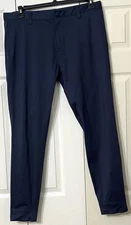 Rhone Commuter Pants Mens 35x30 Navy Blue Chino Slim Fit Performance Golf Casual