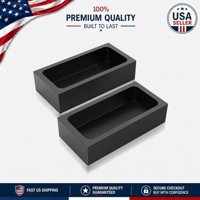 MMasters 1kg Graphite Ingot Mold for Metal Casting - 2-Piece Heat Resistant Set
