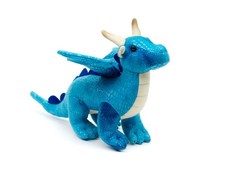 Drache 20 cm blau Kuscheltier Plüschdrache