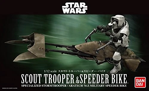 Bicicleta Speeder Star Wars Scout Trooper escala 1/12 modelo plástico Foto 2 de 4