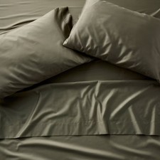 Queen 600 Thread Count Sateen Sheet Set Olive...