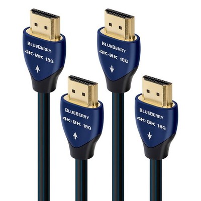 AudioQuest Blueberry 4K-8K 18Gbps HDMI Cable - 4.92 ft. (1.5m) - Pair
