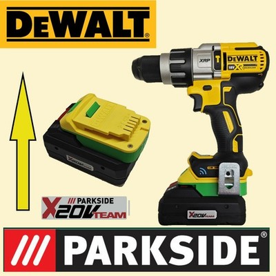 Parkside Akku Adapter x20 Volt TEAM A Werkzeuge DEWALT 18V Adapter