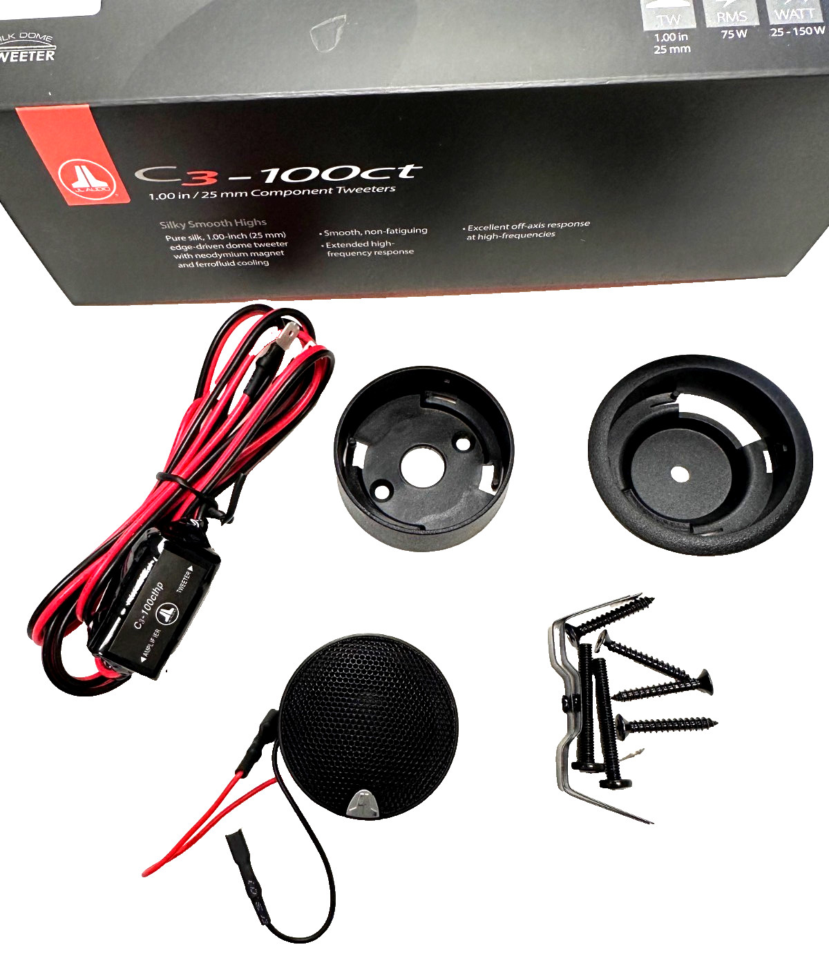 NEW Single JL Audio C3-100ct 1" Component Silk Dome Car Twee