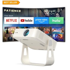 Ultra HD Portable Smart Projector with WiFi, Bluetooth  Auto Focus