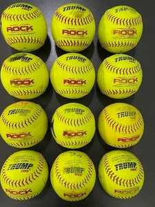 Lot De 6 Balles De Softball Dudley Slow Pitch - Neuves Sous Emballage - Jaunes