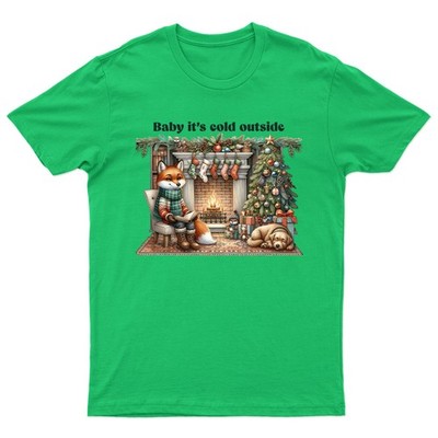 Baby Its Cold Outside T-Shirt Unisex Geschenk Retro Saisonal Lustig Weihnachten Santa -c