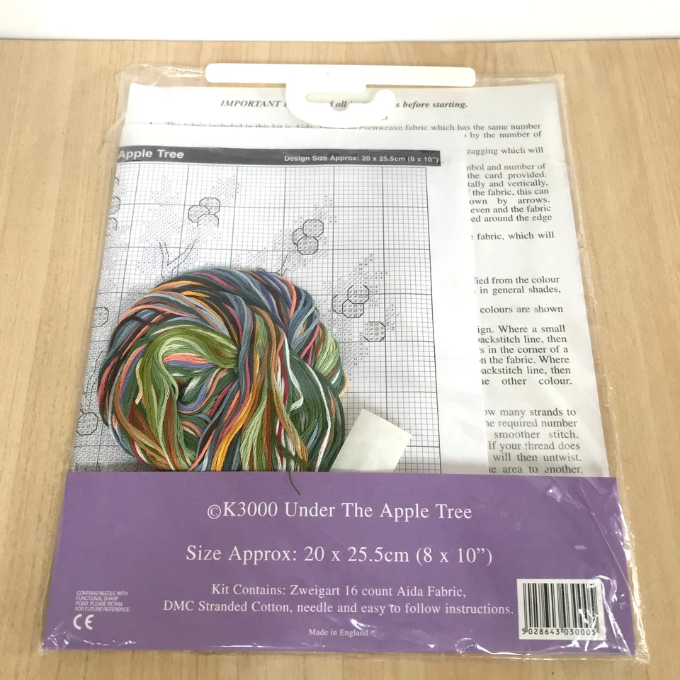 DMC Cross Stitch Kit Tranquil Gardens Under The Apple Tree 20x25.5cm New - Image 4 of 4