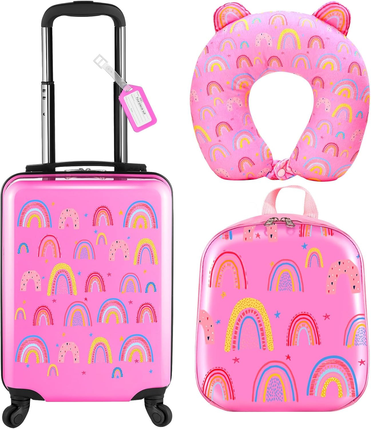 Set - 4 Pcs Suitcase & Backpack For Travel
