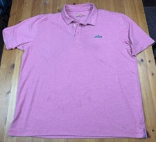 Orvis Polo Shirt Men XL Pink Golf Golfing Fish Logo Rugby Cotton Adult
