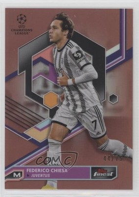 2022 Finest UEFA Club Competitions Rose Gold Refractor 44/75 Federico Chiesa bn5