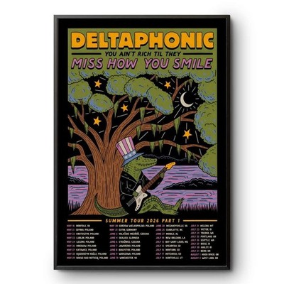 Deltaphonic Summer Tour 2026 Part 1 Poster Miss How You Smile Wall Art