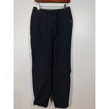 Mountain Hardwear Women's Black Convertible Hiking Cargo Pants Zip Off size 2/30