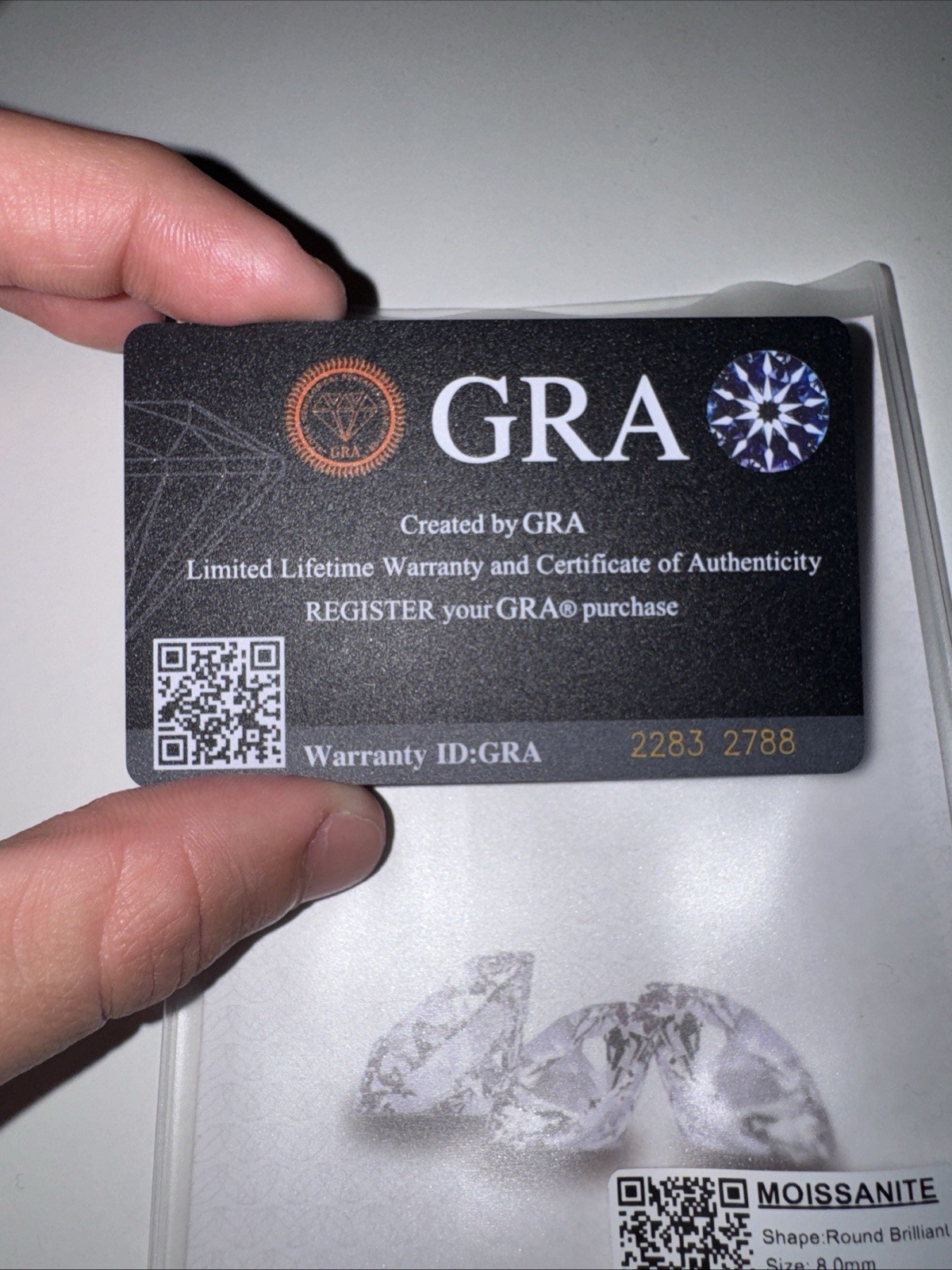 1:1 Moissanite earings 2.0 carat with Certificate and with Gra Grading view 3