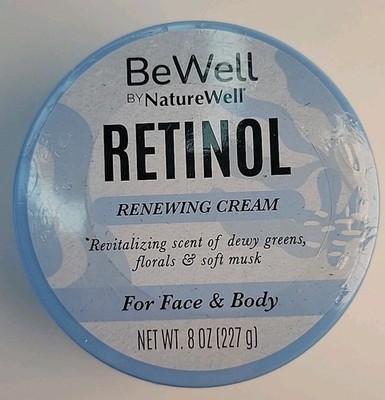 BeWell by NatureWell Retinol Renewing Cream 8 oz | Face & Body Moisturizer | NEW