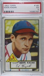 1952 Topps Eddie Kazak (White Back) #165 PSA 5