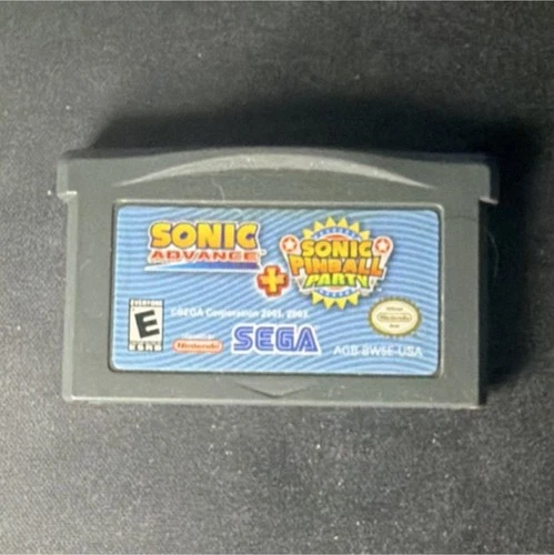 SEGA Sonic Advance + Sonic Pinball Party Game Boy Advance Cartridge